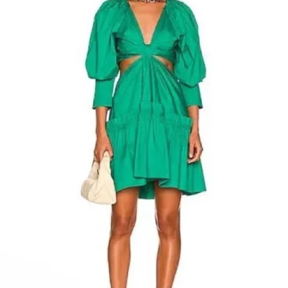 EUC JASON WU | Green cotton cutout dress
